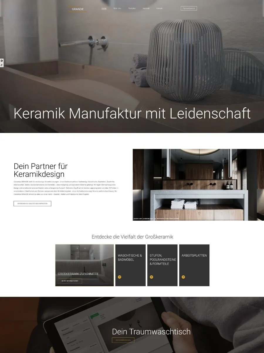 Website von Ceramica Grande