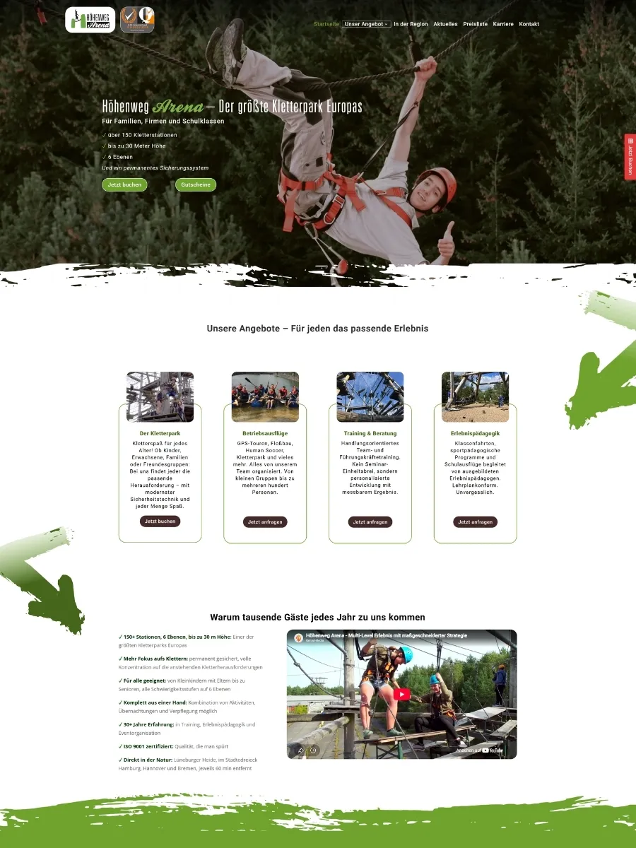Website von Höhenweg GmbH