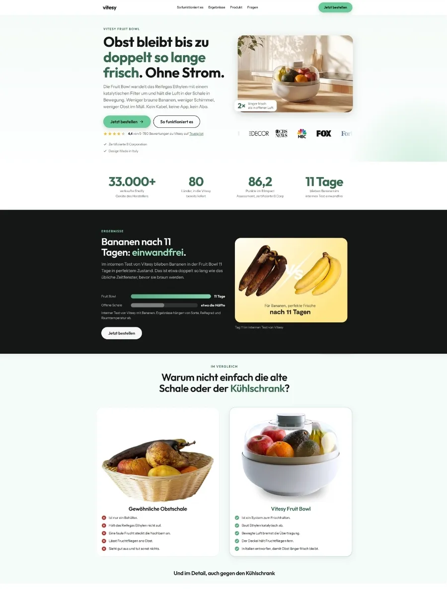 Website von Vitesy