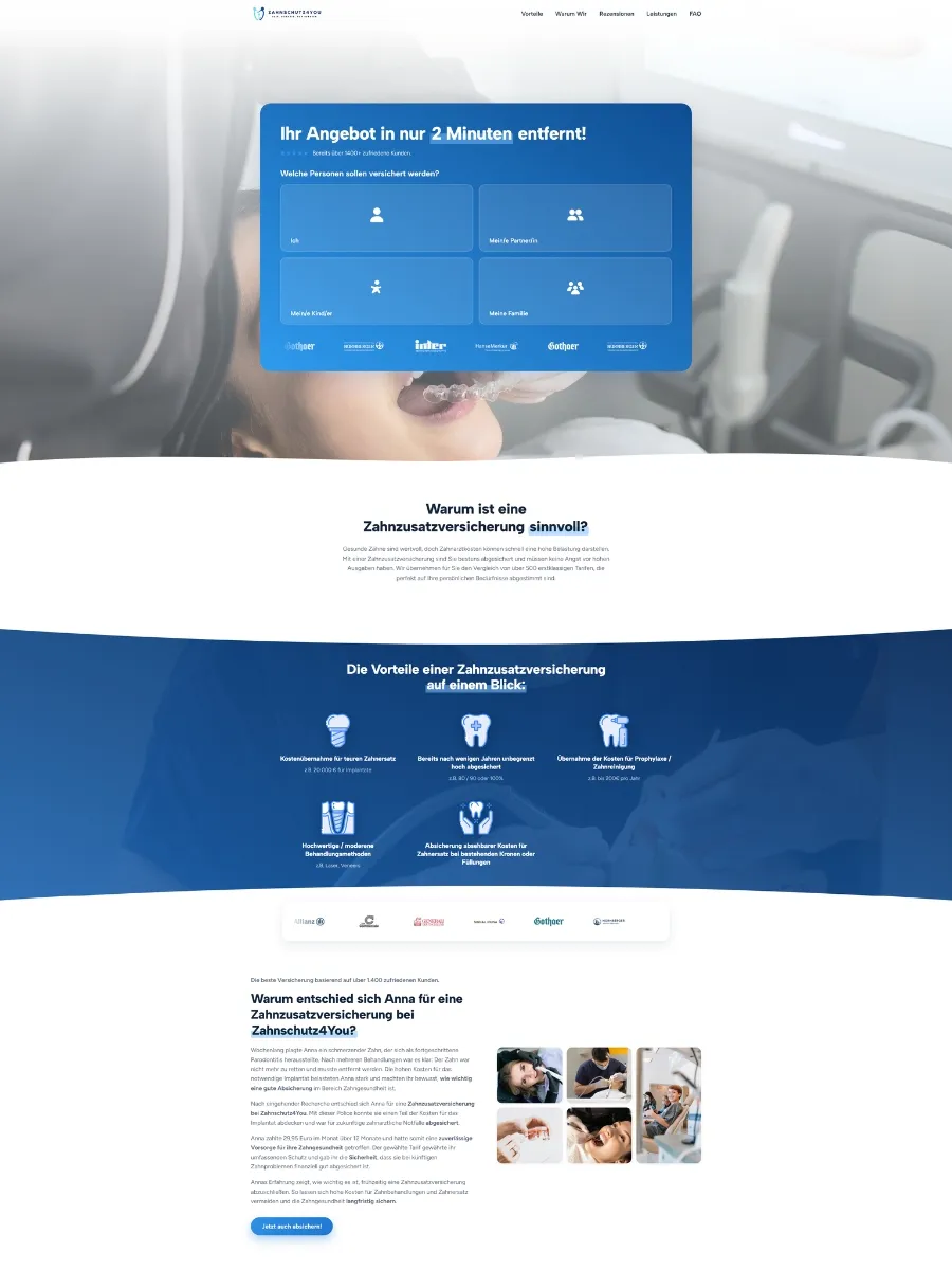 Website von Zahnschutz 4 you